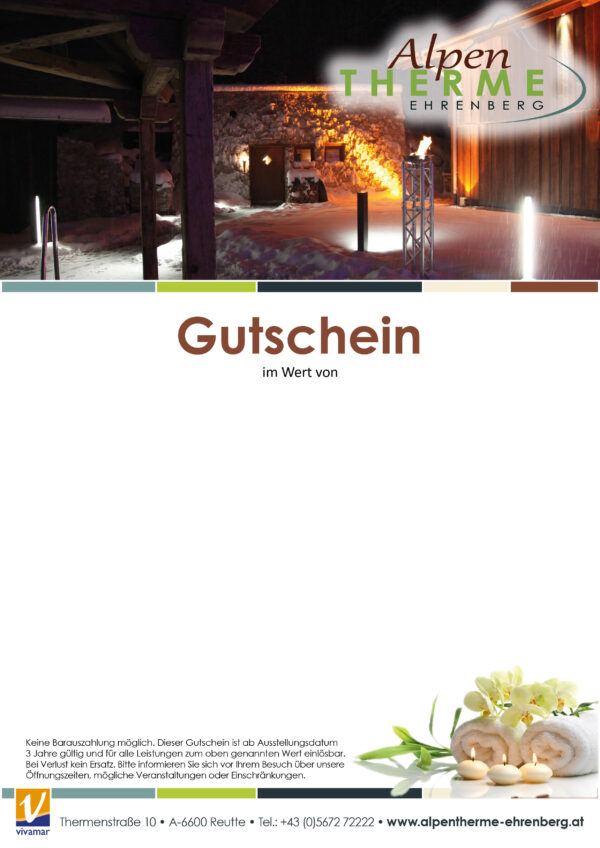 Gutschein Sauna Winter 2